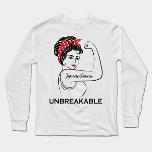 Japanese Samurai Long Sleeve T-Shirt - Japanese Samurai Unbreakable by Marc